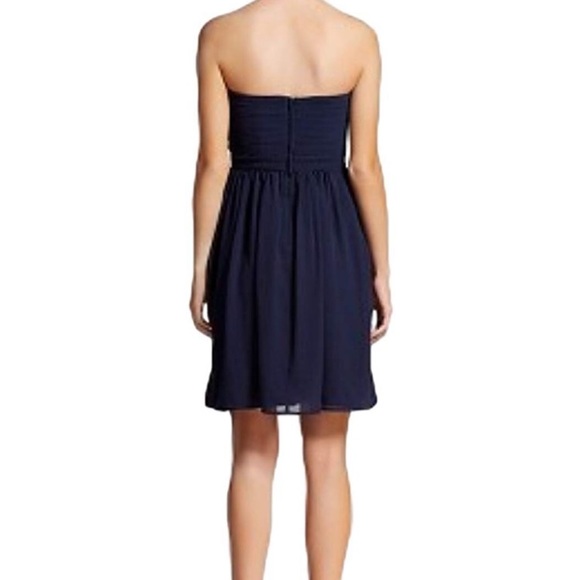 Tevolio Women’s Chiffon Strapless Pleated Dress - Picture 2 of 4